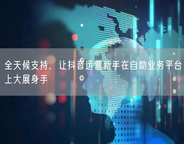 全天候支持，让抖音运营新手在自助业务平台上大展身手