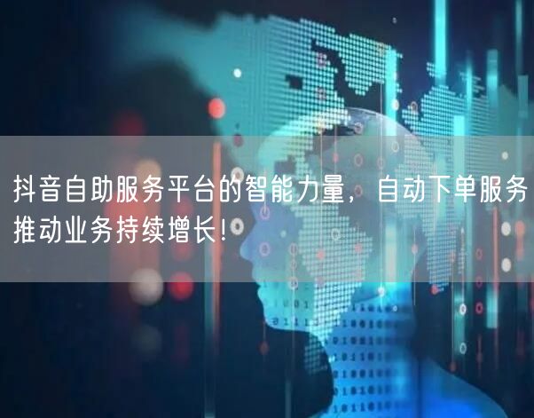 抖音自助服务平台的智能力量，自动下单服务推动业务持续增长！